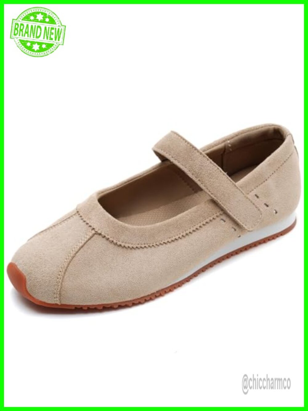 Women's Mary Jane Sneakers Ballet Flats Comfort Slip On Walking Shoes Hook Loop